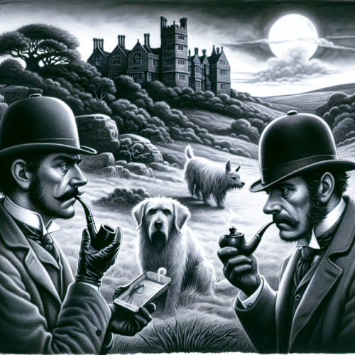 Ilustracao de O cão dos Baskervilles